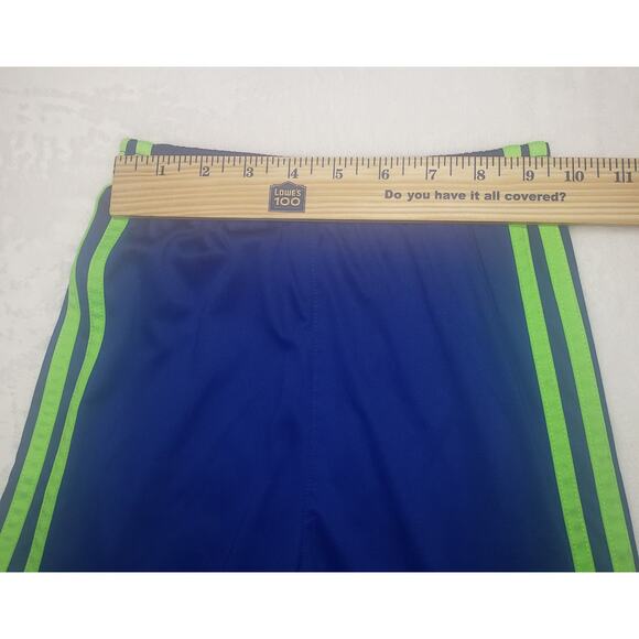 Adidas Boys Size 7 Active Shorts – Blue & Neon Green | Stretchy, Sporty - Picture 6 of 9